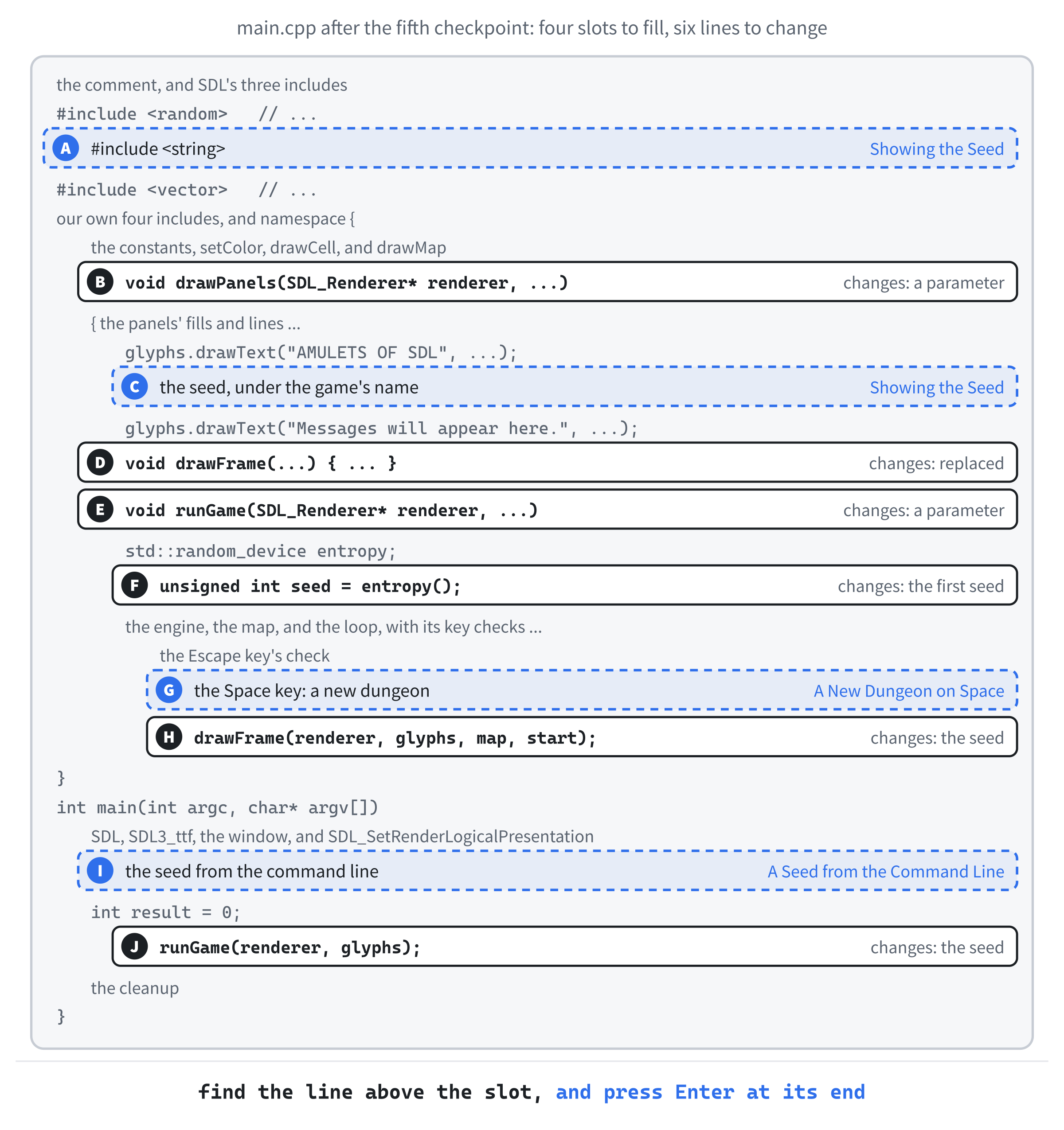 Where the seed goes in main.cpp