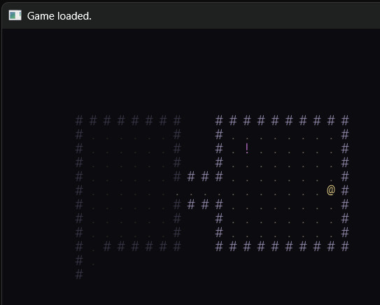 Part 15 — a restored game showing the same depth and gear after loading, with the title bar confirming Game loaded